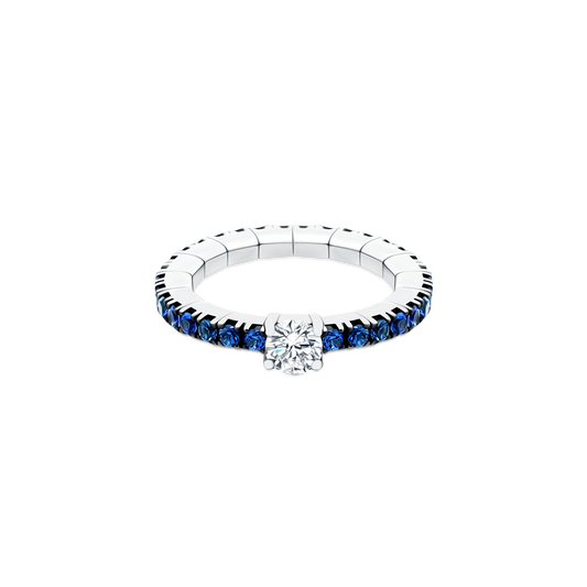 .31ct 18k White Gold Diamond and Sapphire Stretch Band - SKU 200-1772