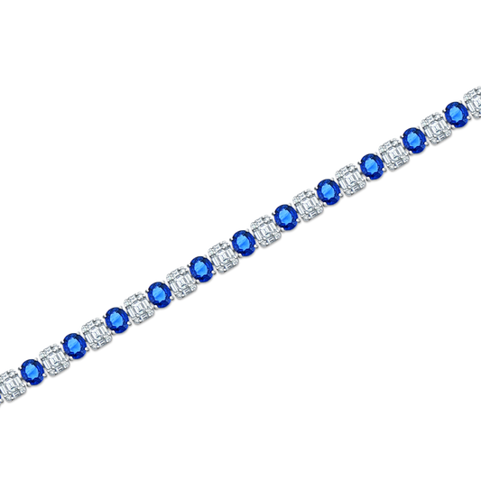 18k White Gold Sapphire and Diamond Bracelet — photo 1 of 1