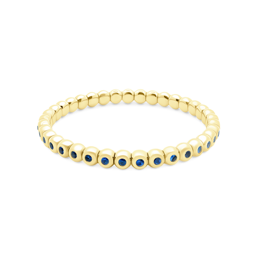 18k Yellow Gold Sapphire Stretch Bracelet — photo 1 of 2