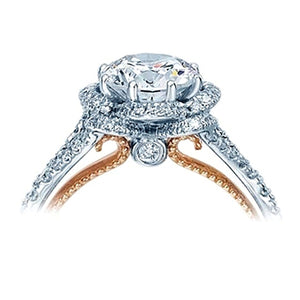 Verragio Split Shank Pave Halo Diamond Engagement Ring