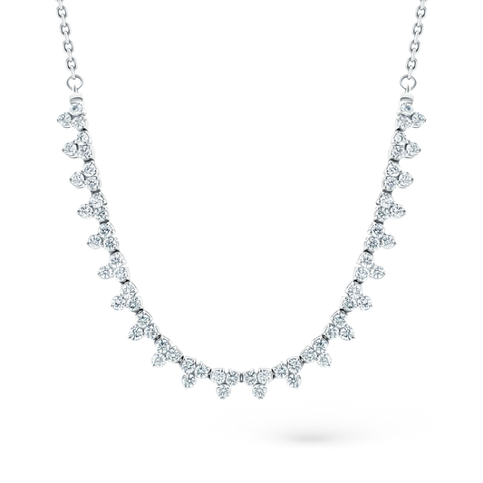 14k white gold diamond riviera necklace 165-1827