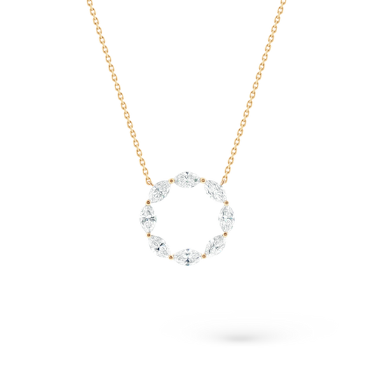 160-5389 — 2.00ct 18k Yellow Gold Diamond Circle Pendant