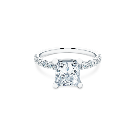 2.00ct Princess Cut Diamond Pave Engagement Ring — photo 1 of 3