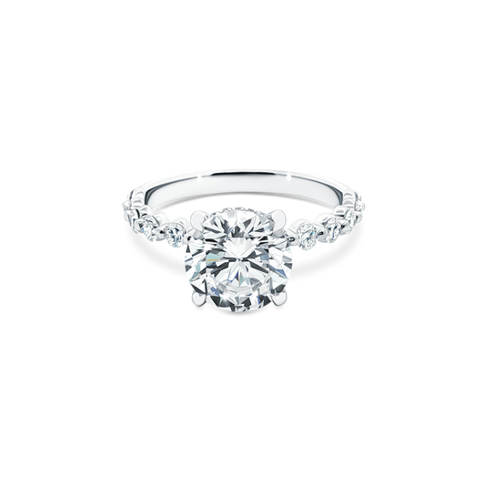 Martin Flyer Round Diamond Shared Prong Engagement Ring — photo 1 of 3