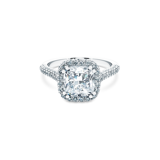 2.69ct Cushion Halo Diamond Engagement Ring — photo 1 of 3