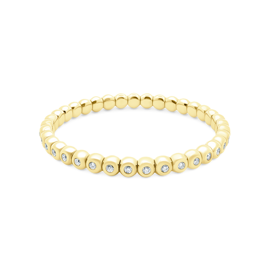 2.04ct 18k Yellow Gold Diamond Stretch Bracelet — photo 1 of 2