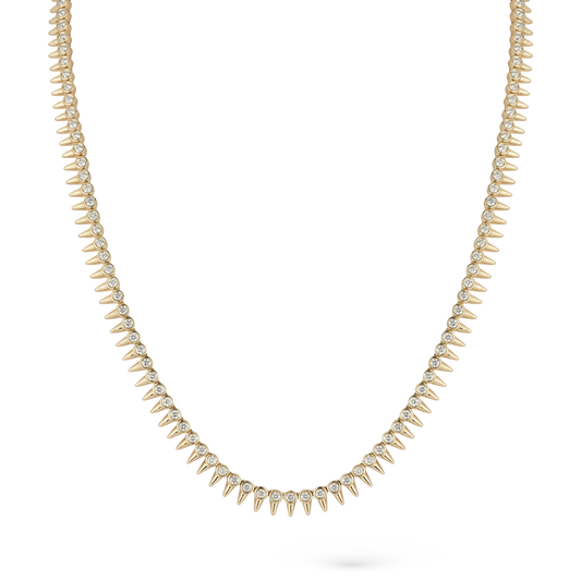 2.20ct 14k Yellow Gold Diamond Necklace — photo 1 of 3