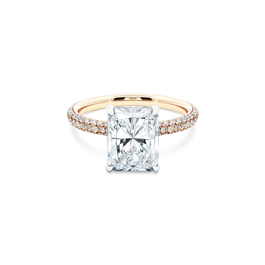 2.51ct Radiant Cut Diamond Pave Engagement Ring — photo 1 of 3