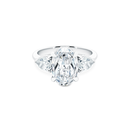 Christopher Designs Three Stone Diamond Engagement Ring — photo 1 of 3