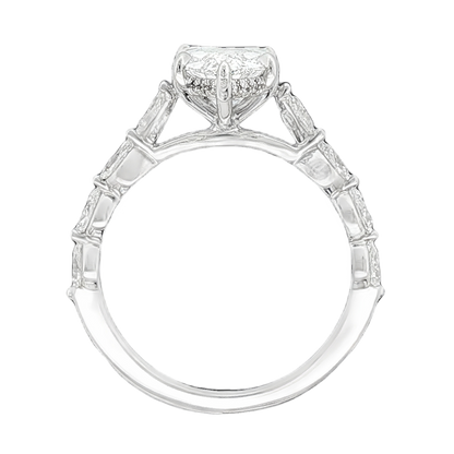 Martin Flyer Pear Diamond Shared Prong Engagement Ring — photo 3 of 3