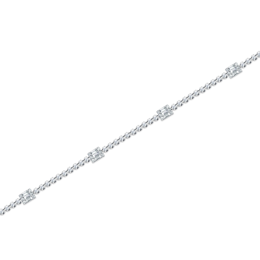 2.44ct 18k White Gold Diamond Bracelet — photo 1 of 1