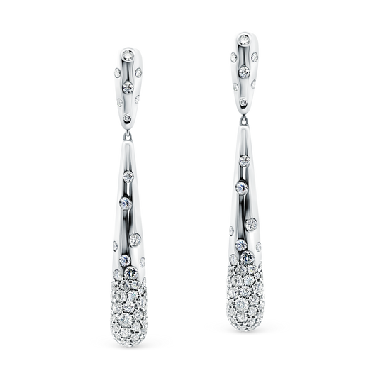 2.50ct 18k White Gold Diamond Drop Earrings — photo 1 of 2