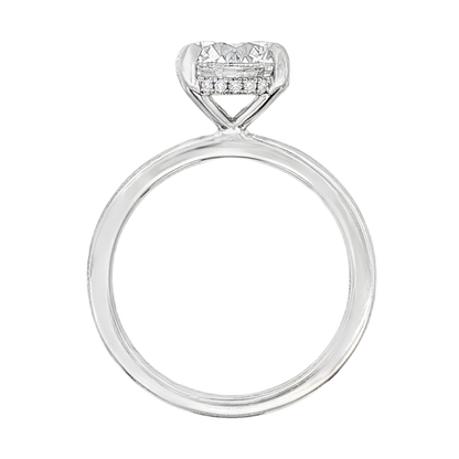 Elongated Radiant Cut Lab Grown Diamond Solitaire Engagement Ring, alternate view