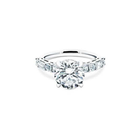 Martin Flyer Round Diamond Shared Prong Engagement Ring — photo 1 of 3