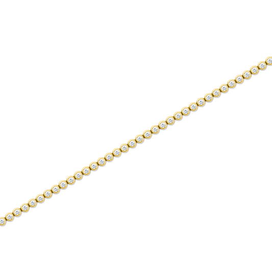 2.72ct 14k Yellow Gold Bezel Set Diamond Bracelet — photo 1 of 1