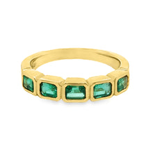 18k Yellow Gold Emerald Band