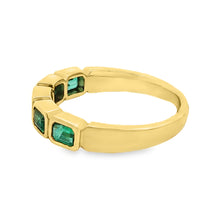 18k Yellow Gold Emerald Band