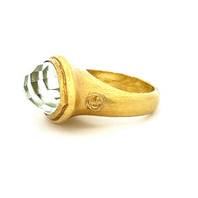 18k Yellow Gold Mint Topaz Ring