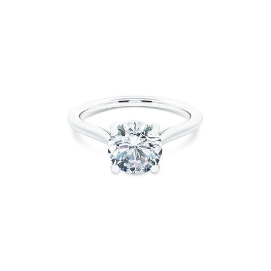 Precision Set Round Solitaire Diamond Engagement Ring — photo 1 of 2