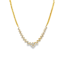 Estate piece: 14k yellow gold diamond necklace. 
Diamonds: 38 round...