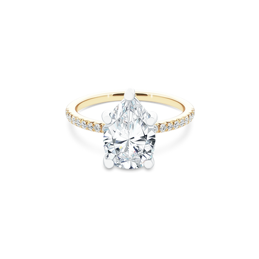 Precision Set Pear Diamond Pave Engagement Ring — photo 1 of 3