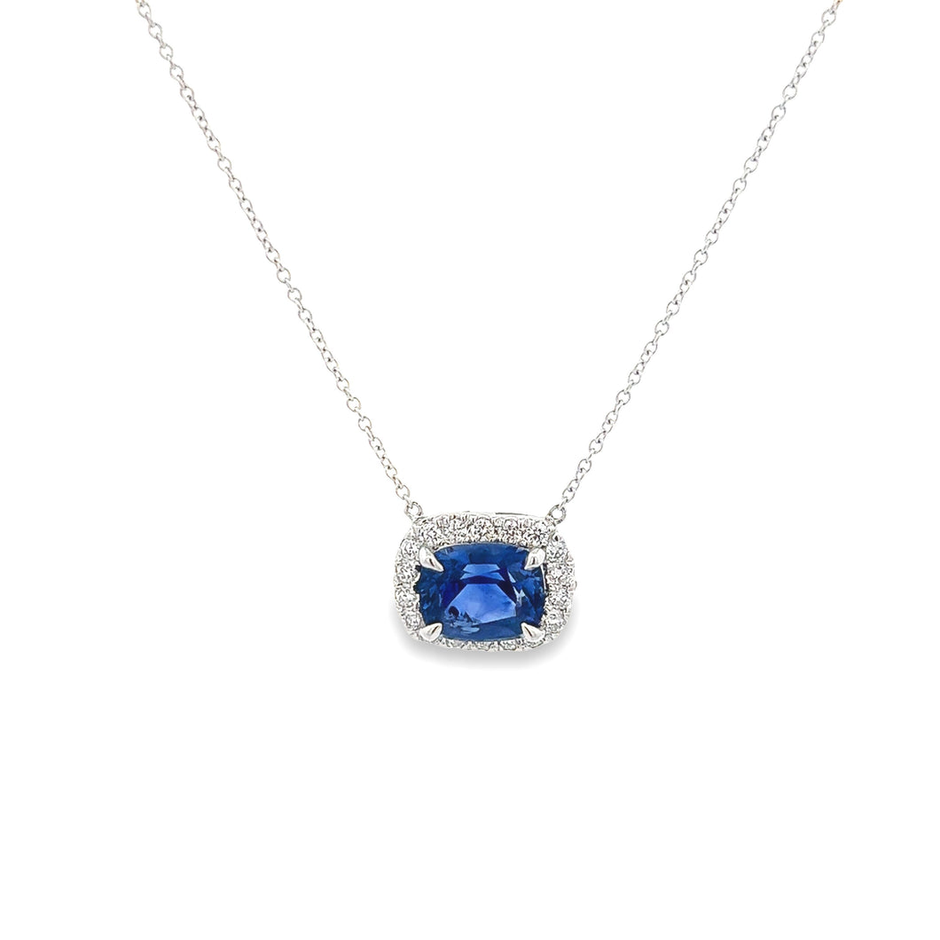 This necklace features a gorgeous sapphire stone weighing approxima...