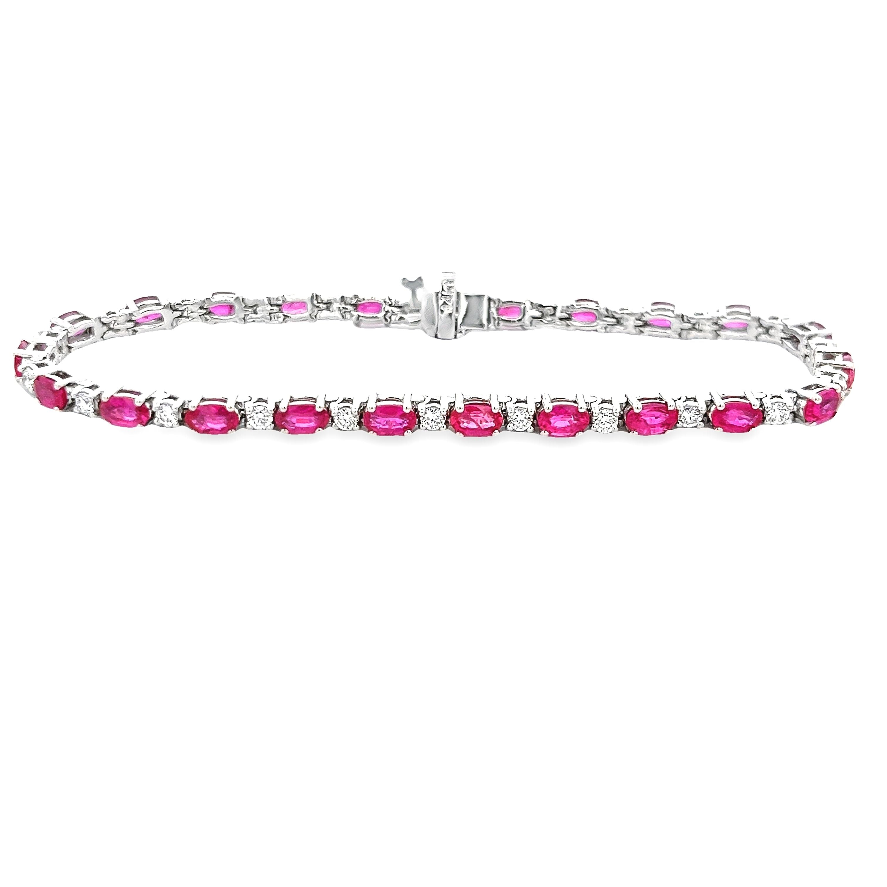 White Gold Diamond Ruby Bracelet 001-200-01876 | Rasmussen Diamonds | Mount  Pleasant, WI