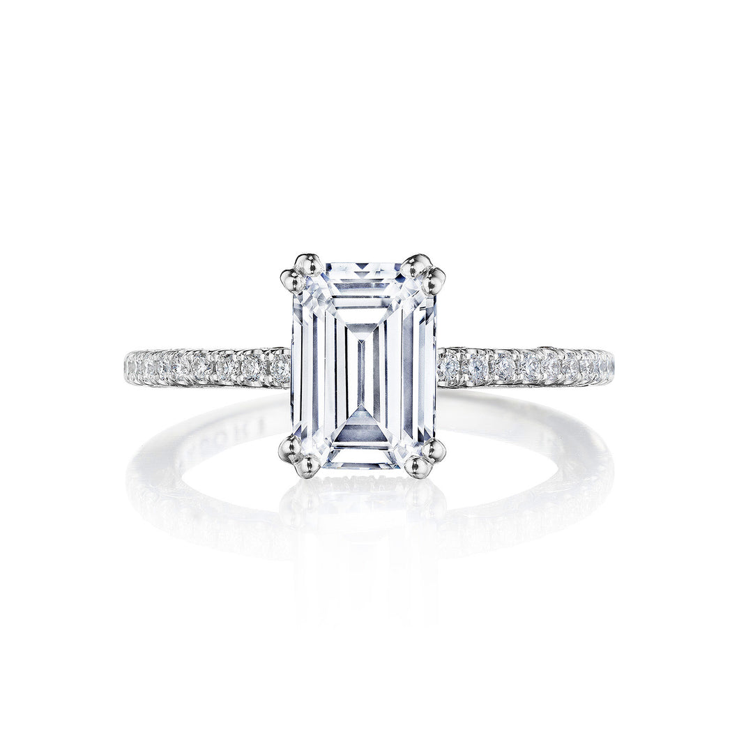 Tacori Solitaire Pave Diamond Engagement Ring