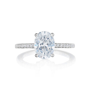 Tacori Solitaire Pave Diamond Engagement Ring