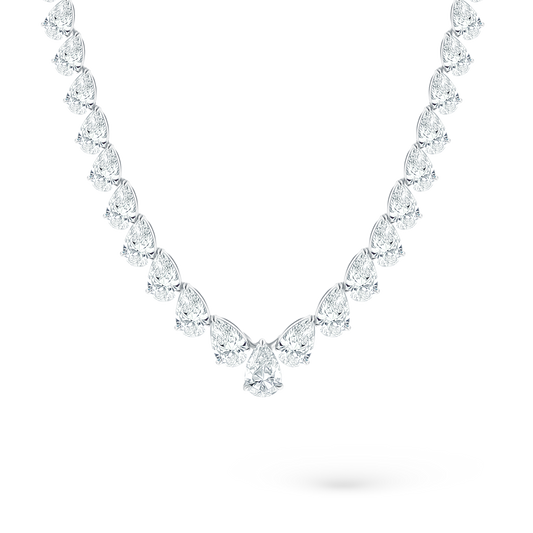 27.10ct 18k White Gold Diamond Necklace - SKU 165-1815