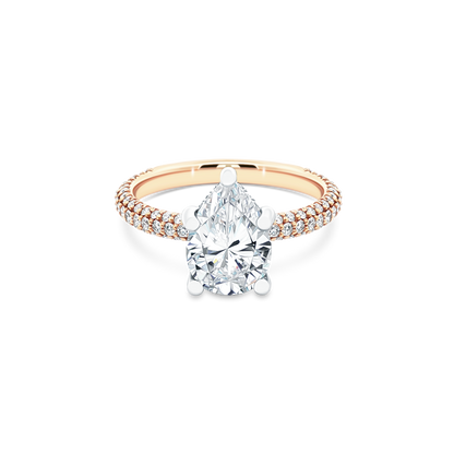 Precision Set Pear Diamond Pave Engagement Ring — photo 1 of 3
