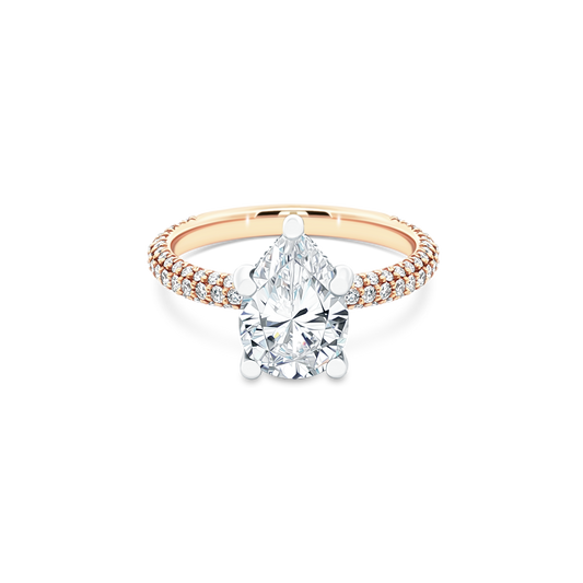 Precision Set Pear Diamond Pave Engagement Ring — photo 1 of 3
