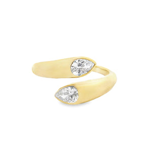 .50ct 14k Yellow Gold Diamond Bypass Ring