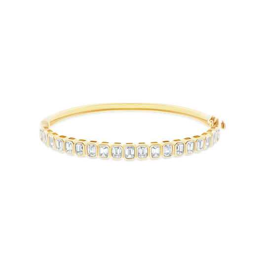 3.04ct 14k Yellow Gold Diamond Bangle — photo 1 of 1