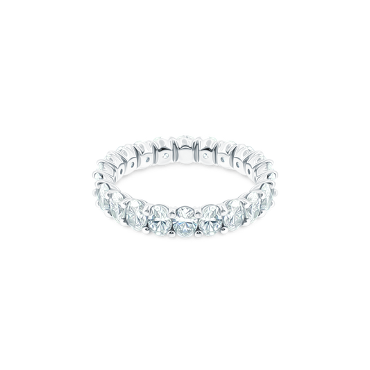 platinum oval diamond eternity band 110-8848