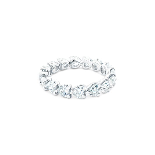 3.11ct Heart Shaped Diamond Eternity Wedding Ring — photo 1 of 3