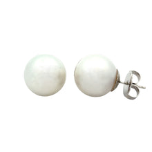 14k white gold 14/15mm south sea pearl studs.