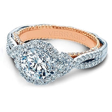 Verragio Twist Shank Halo Diamond Engagement Ring