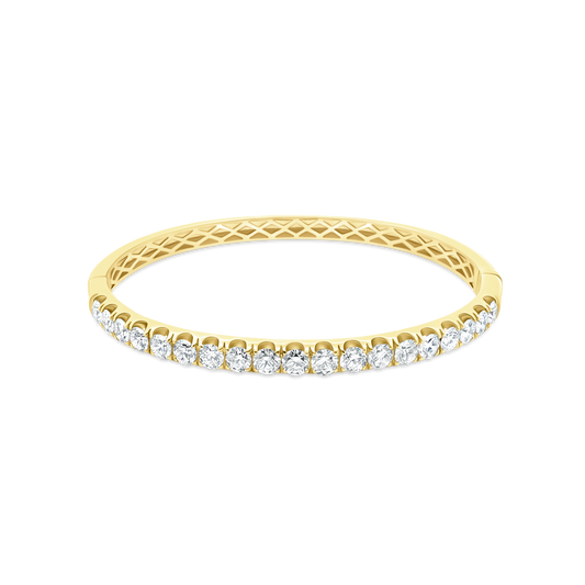 4.00ct 18k Yellow Gold Diamond Bangle — photo 1 of 2