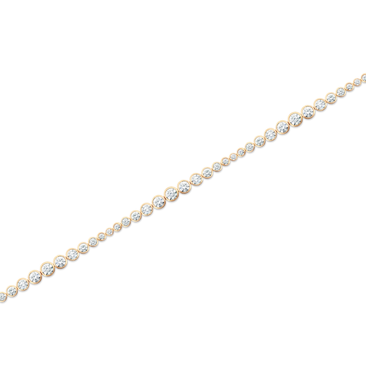 4.50ct 14k Yellow Gold Bezel Set Diamond Bracelet — photo 1 of 2