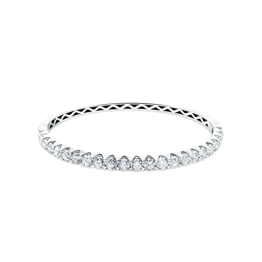 4.95ct 18k White Gold Diamond Bangle — photo 1 of 2