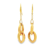 18k Yellow/Rose Gold Chimento Drop Earrings. 2.5