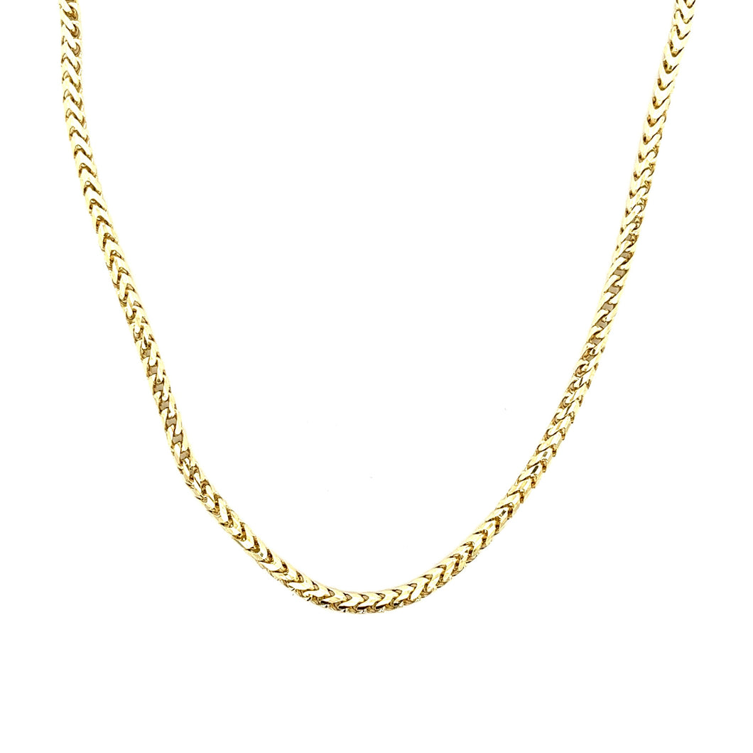 10k Yellow Gold Franco Chain. Chain measures 24