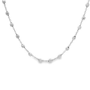 14k gold necklace with disco beads around the whole necklace. Avail...