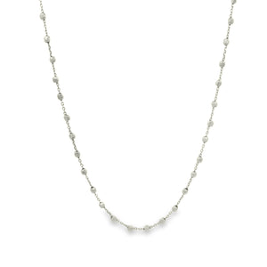14k gold necklace with disco beads around the whole necklace. Avail...