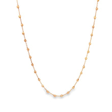 14k gold necklace with disco beads around the whole necklace. Avail...