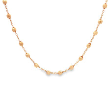 14k gold necklace with disco beads around the whole necklace. Avail...
