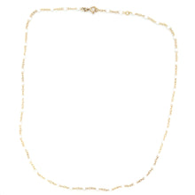 14k yellow gold necklace with enamel beads around the whole necklac...