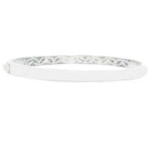 This beautiful 18k white gold bangle features 172 pave-set round br...