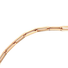 14k rose gold paperlink chain bracelet. Bracelet measures 7